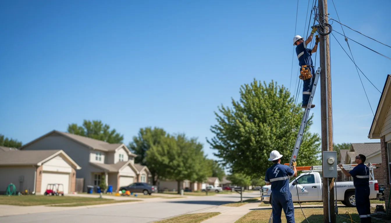Residential electrician providing installation services in Wolfe City, TX